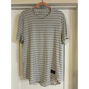 Y2K Abercrombie Fitch Mens Crew Neck Striped Short Sleeve Tee Medium Vintage